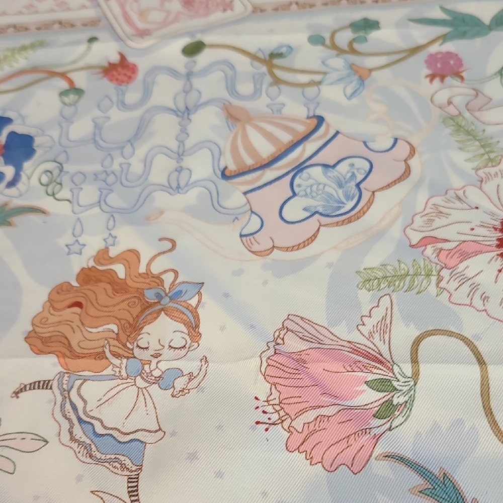 Floral and Tea Party Themed Scarf - Picture 5 of 7